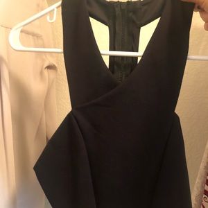 Black cropped top from express